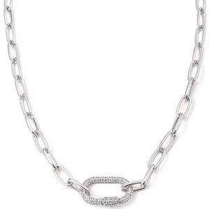 Silver caribiner necklace! The latest trend.
